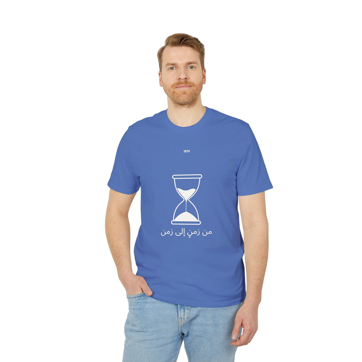 Hourglass Graphic T-Shirt – Minimalist Time Design - من زمنٍ إلى زمن