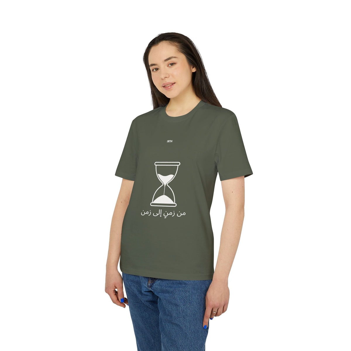 Hourglass Graphic T-Shirt – Minimalist Time Design - من زمنٍ إلى زمن