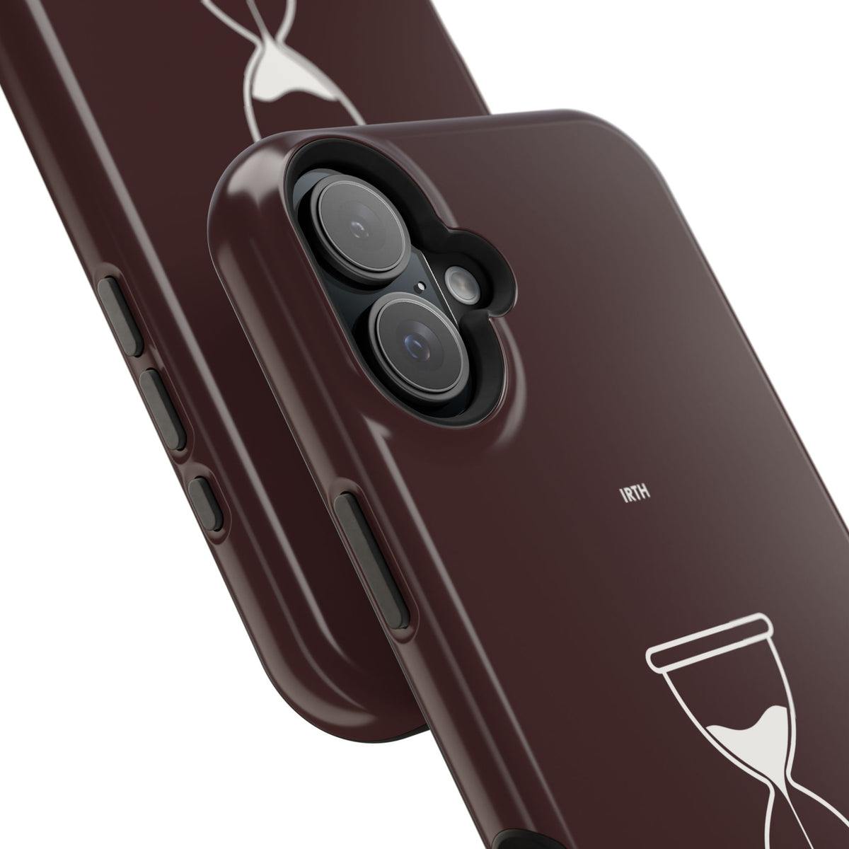 Magnetic Phone Case — Hourglass Design with Arabic "من زمن إلى زمن"