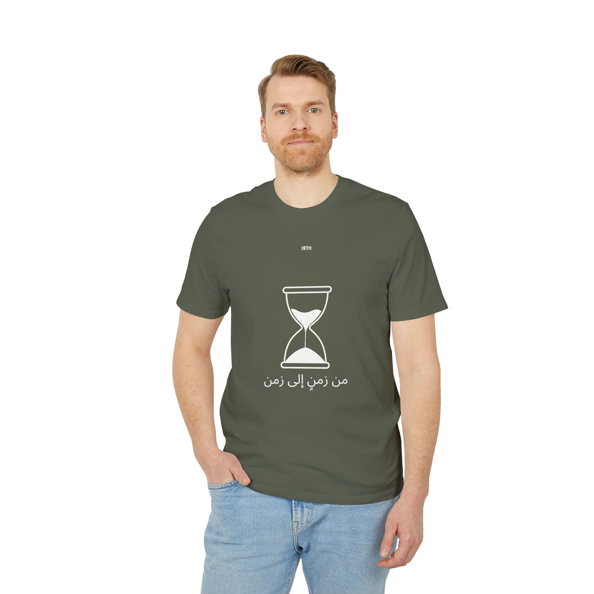 Hourglass Graphic T-Shirt – Minimalist Time Design - من زمنٍ إلى زمن