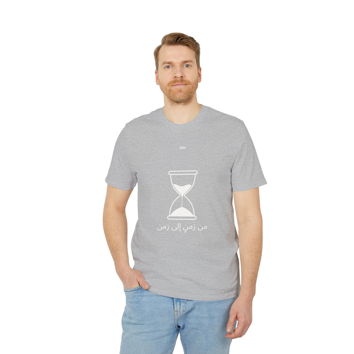 Hourglass Graphic T-Shirt – Minimalist Time Design - من زمنٍ إلى زمن