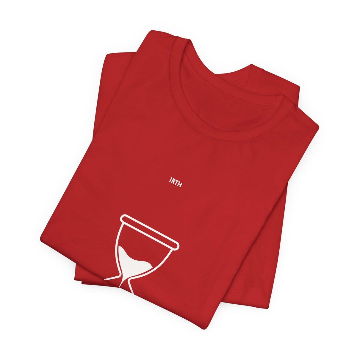 Hourglass Graphic Tee — Arabic "From Time to Time" Minimalist Shirt