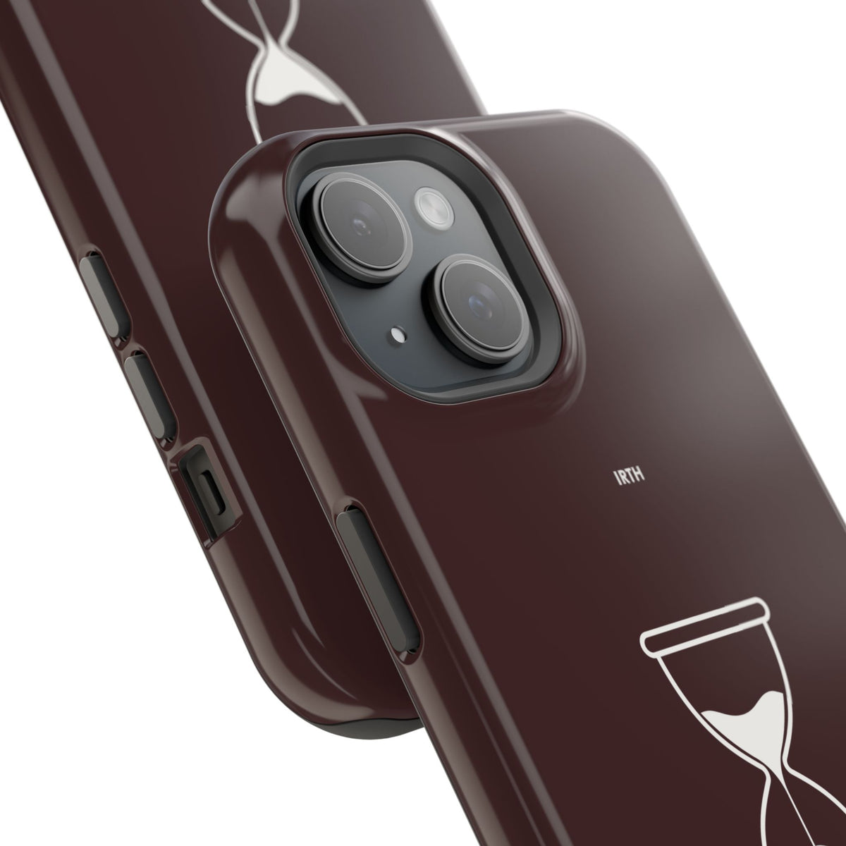 Magnetic Phone Case — Hourglass Design with Arabic "من زمن إلى زمن"