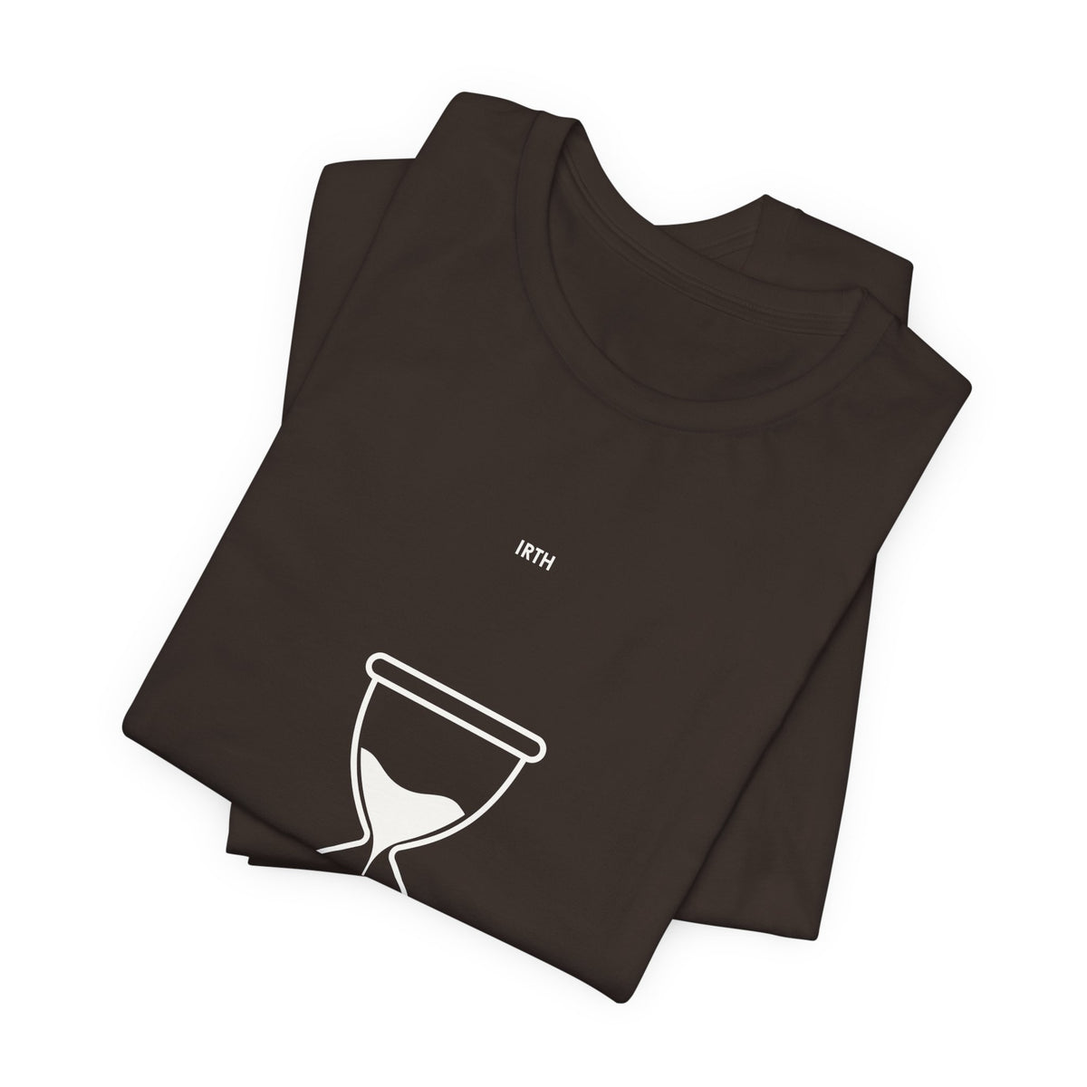 Hourglass Graphic Tee — Arabic "From Time to Time" Minimalist Shirt