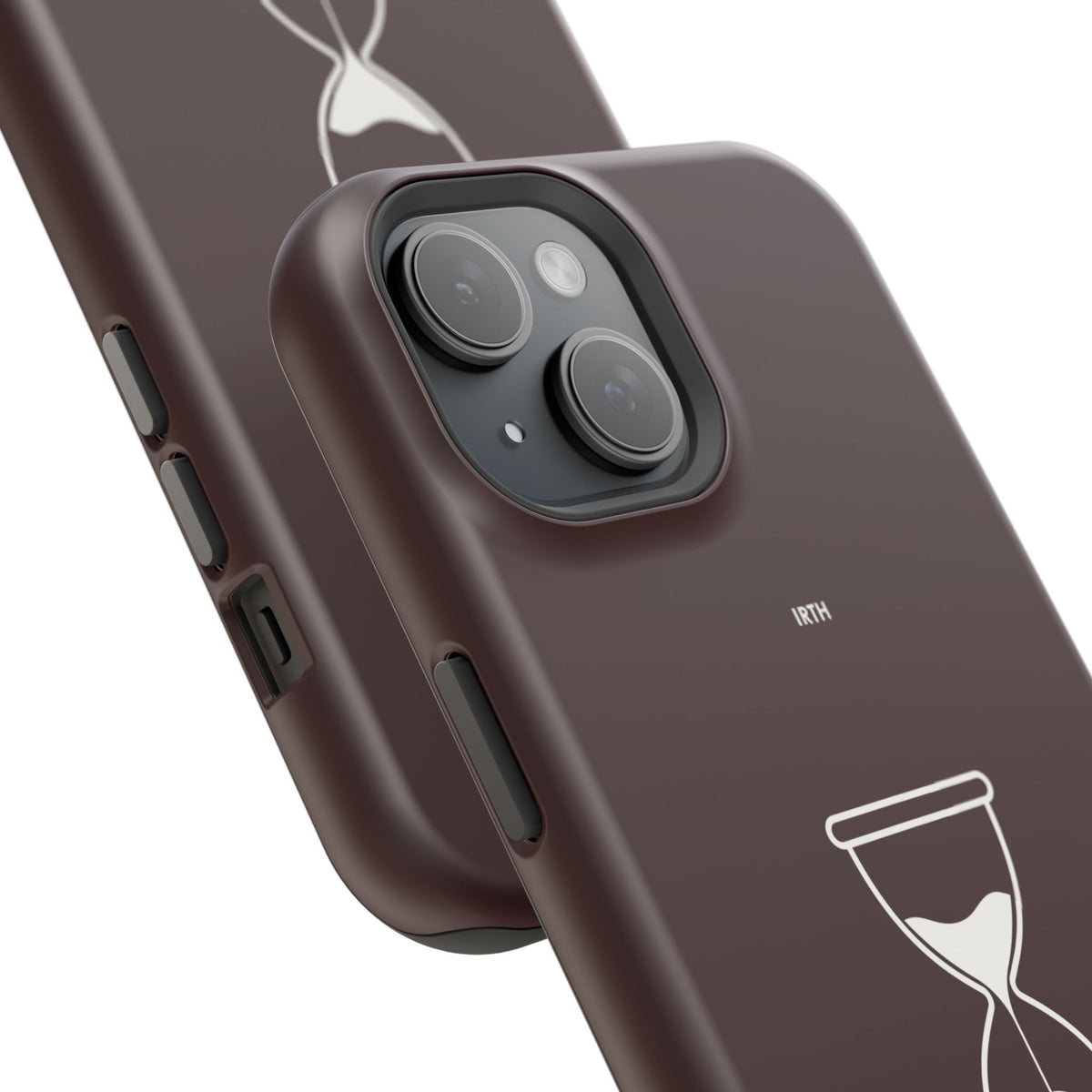 Magnetic Phone Case — Hourglass Design with Arabic "من زمن إلى زمن"