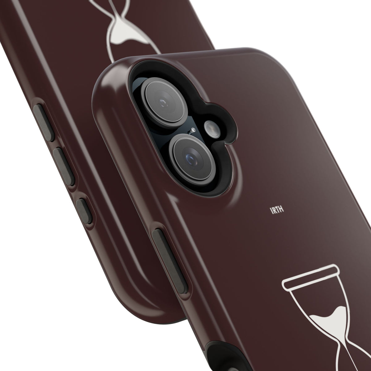Magnetic Phone Case — Hourglass Design with Arabic "من زمن إلى زمن"