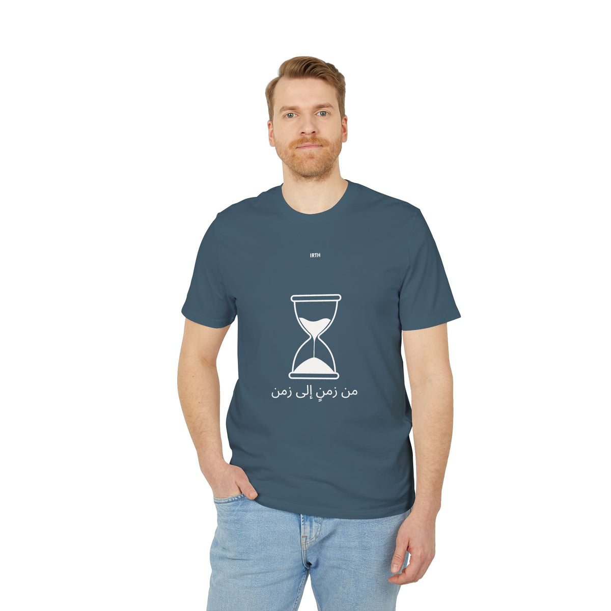 Hourglass Graphic T-Shirt – Minimalist Time Design - من زمنٍ إلى زمن