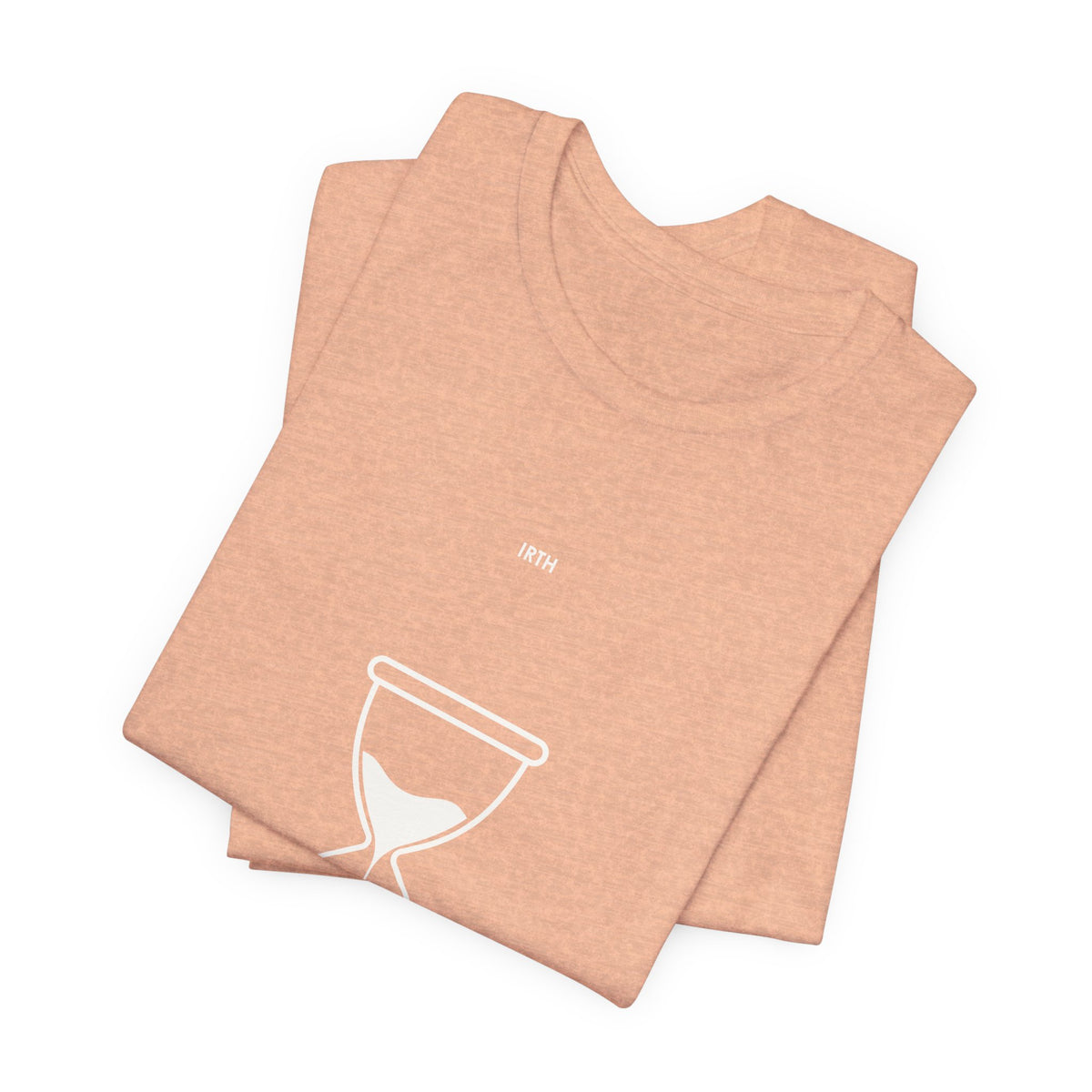 Hourglass Graphic Tee — Arabic "From Time to Time" Minimalist Shirt
