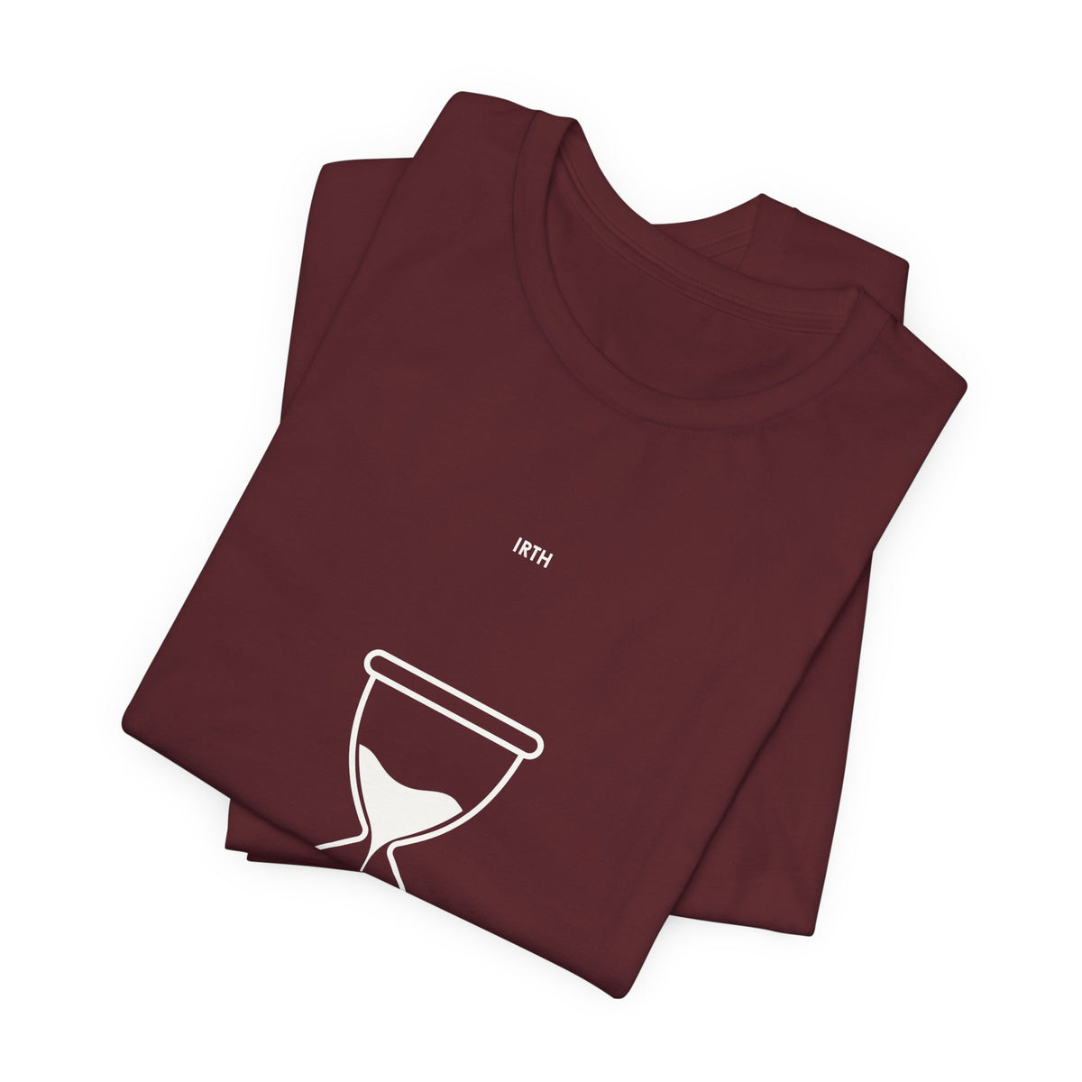 Hourglass Graphic Tee — Arabic "From Time to Time" Minimalist Shirt