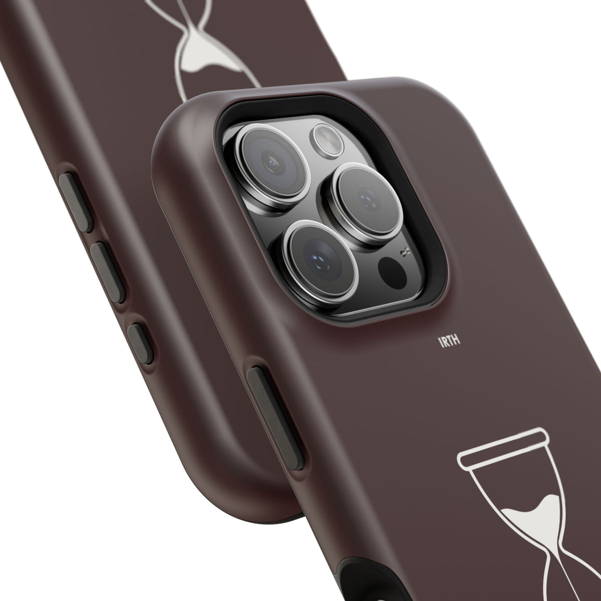 Magnetic Phone Case — Hourglass Design with Arabic "من زمن إلى زمن"
