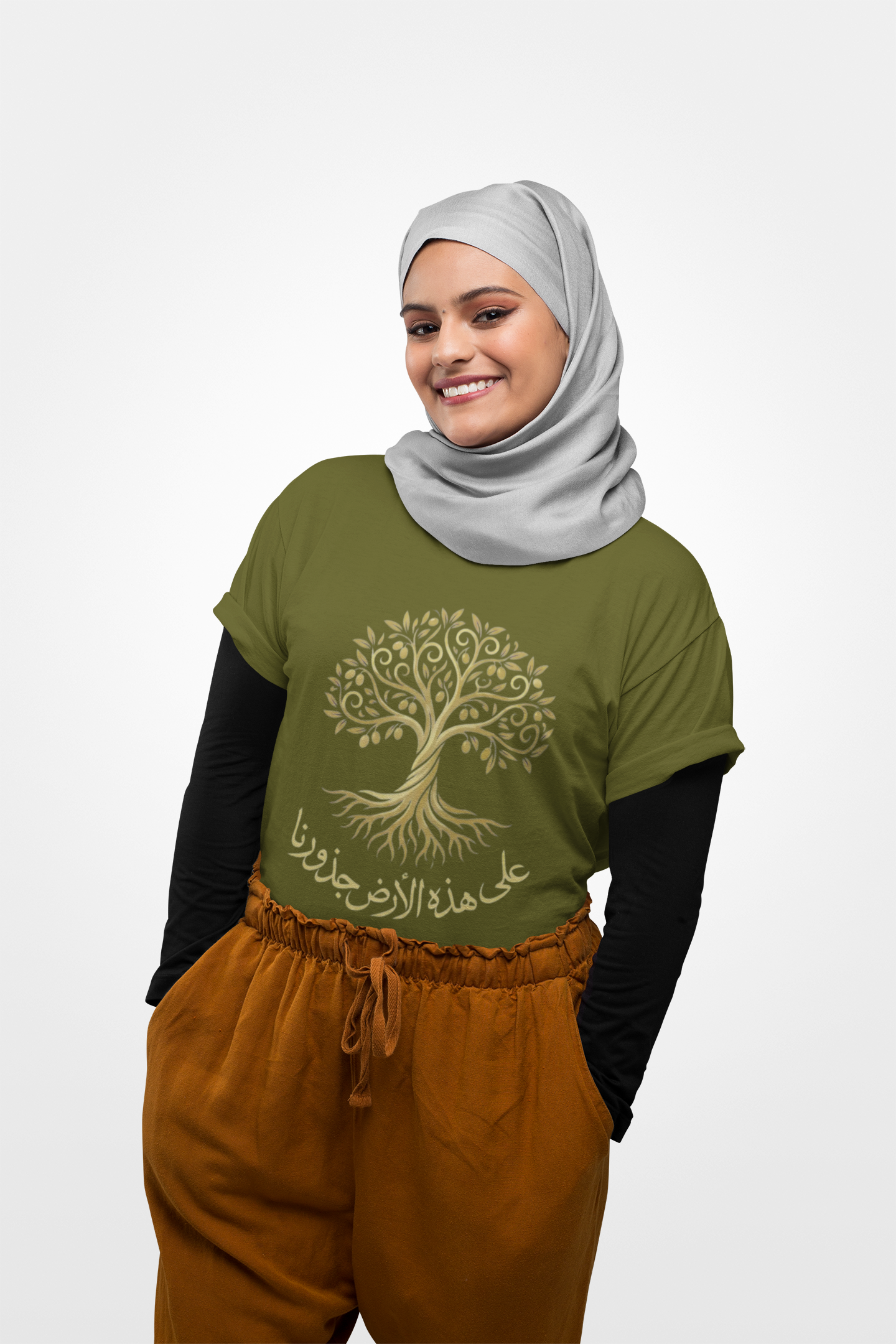 Arabic " على هذه الأرض جذورنا" T-Shirt — Roots Collection