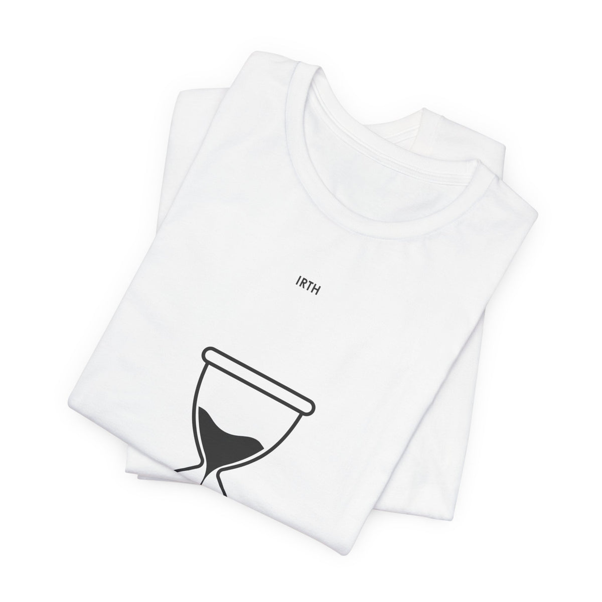 Arabic Hourglass T‑Shirt — من زمن إلى زمن Minimalist Tee