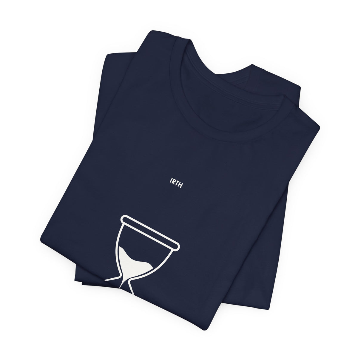 Hourglass Graphic Tee — Arabic "From Time to Time" Minimalist Shirt