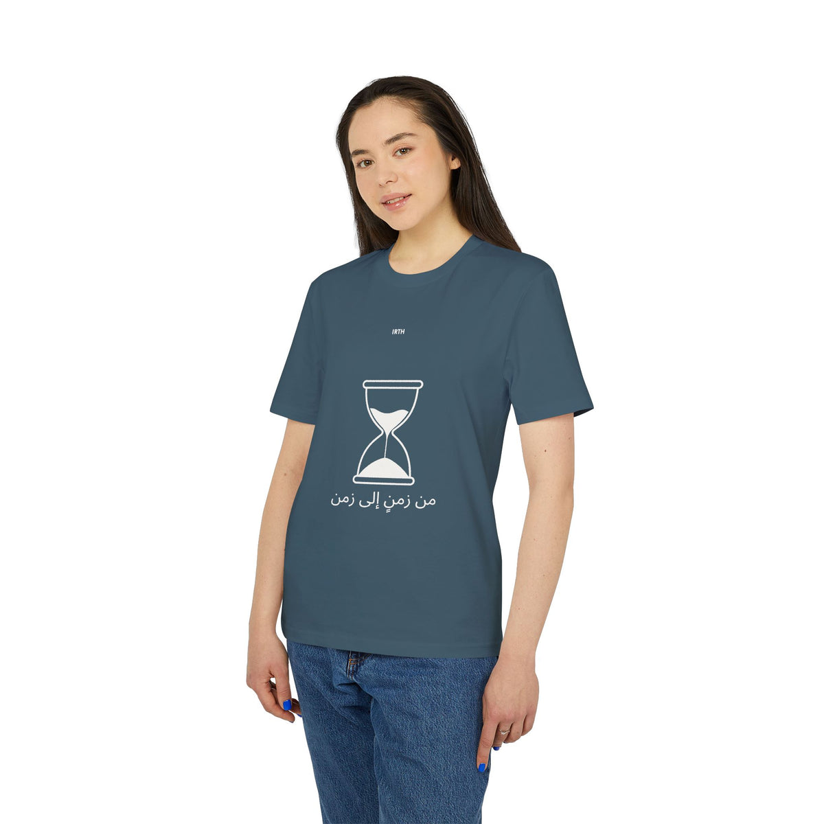 Hourglass Graphic T-Shirt – Minimalist Time Design - من زمنٍ إلى زمن