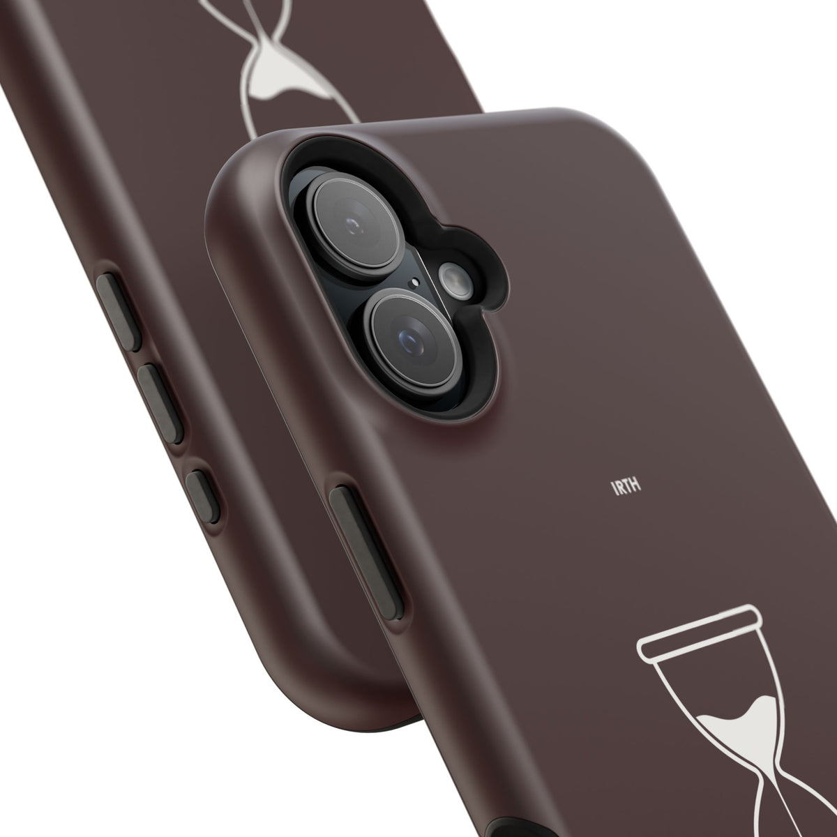 Magnetic Phone Case — Hourglass Design with Arabic "من زمن إلى زمن"