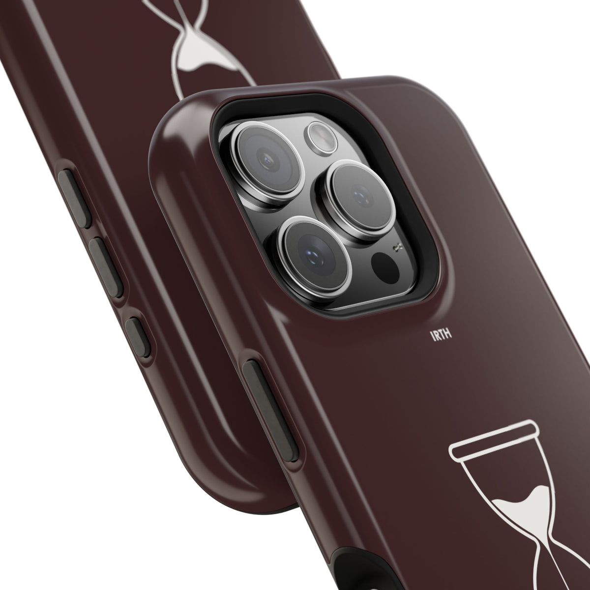 Magnetic Phone Case — Hourglass Design with Arabic "من زمن إلى زمن"