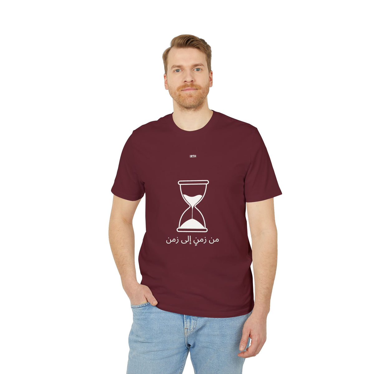 Hourglass Graphic T-Shirt – Minimalist Time Design - من زمنٍ إلى زمن
