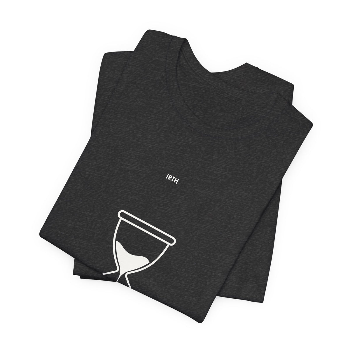 Hourglass Graphic Tee — Arabic "From Time to Time" Minimalist Shirt