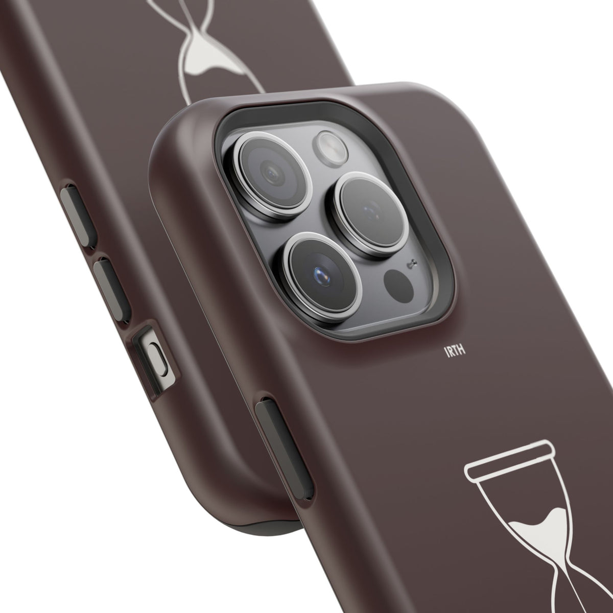 Magnetic Phone Case — Hourglass Design with Arabic "من زمن إلى زمن"