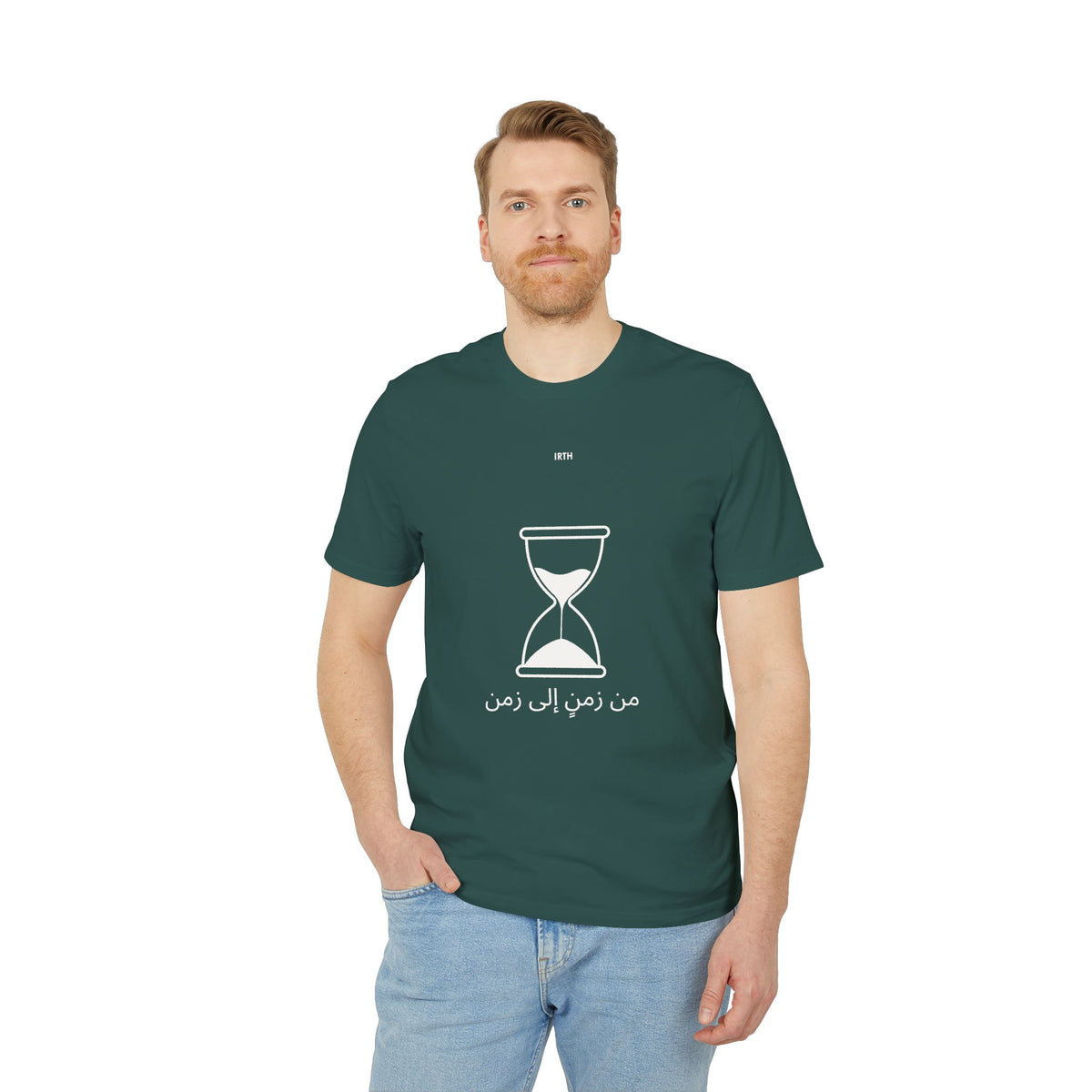 Hourglass Graphic T-Shirt – Minimalist Time Design - من زمنٍ إلى زمن